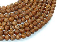 Tibetan Agate, 8mm Round Beads-RainbowBeads