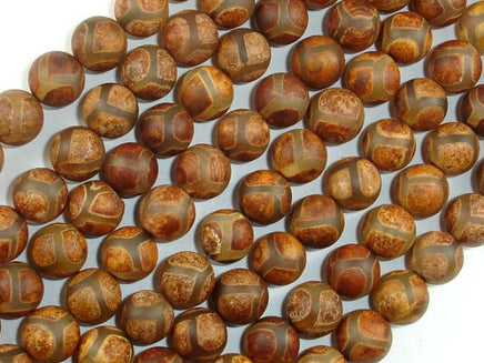 Tibetan Agate, 8mm Round Beads-RainbowBeads