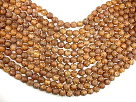 Tibetan Agate, 10mm Round Beads-RainbowBeads