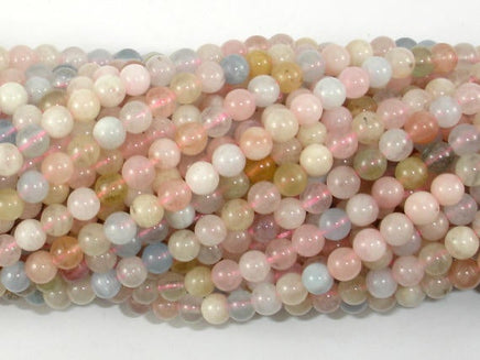 Beryl Beads, Aquamarine, Morganite, Heliodor, 5mm, Round-RainbowBeads