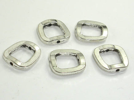 Metal Rings, Metal Spacer-Bead Frame, Zinc Alloy, Antique Silver Tone 7pcs-RainbowBeads