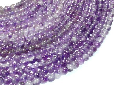 Amethyst Beads, Approx 5.5mm Round Beads-RainbowBeads