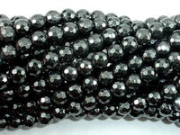 Hematite, 6mm Faceted Round Beads-RainbowBeads