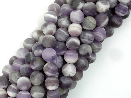 Matte Amethyst Beads, Matte Dog Tooth Amethyst, Round, 8mm-RainbowBeads