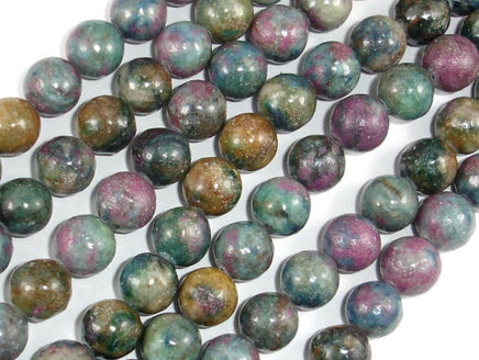 Ruby Apatite, Ruby in Kyanite, 10mm Round-RainbowBeads