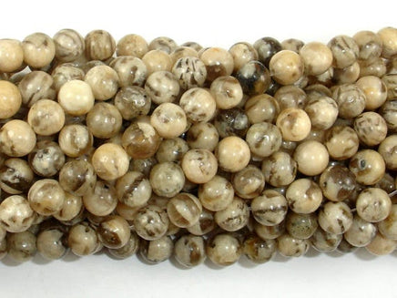 Feldspath Beads, Tiger Jasper Beads, 6mm-RainbowBeads
