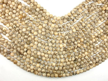 Feldspath Beads, Tiger Jasper Beads, 6mm-RainbowBeads