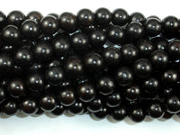 Black Sandalwood Beads, 10mm Round Beads-RainbowBeads