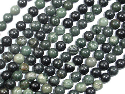Green Rhodonite Beads, 6mm Round Beads-RainbowBeads