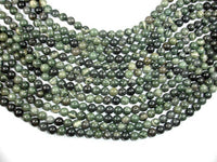 Green Rhodonite Beads, 8mm Round Beads-RainbowBeads