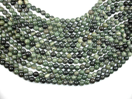 Green Rhodonite Beads, 8mm Round Beads-RainbowBeads