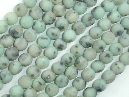 Matte Sesame Jasper Beads, Kiwi Jasper, Round, 6mm-RainbowBeads