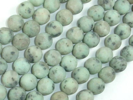 Matte Sesame Jasper Beads, Kiwi Jasper, 10mm, Round Beads-RainbowBeads