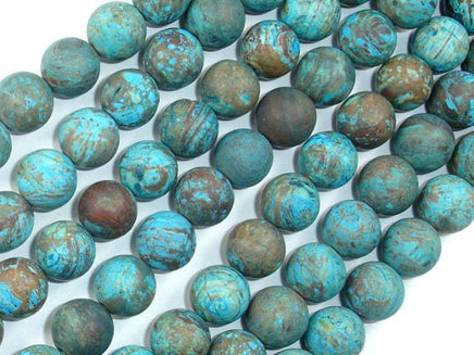 Matte Blue Calsilica Jasper Beads, 10mm, Round Beads-RainbowBeads