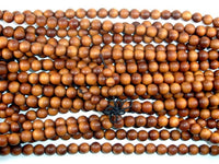 Sandalwood Beads, 8mm Round Beads-RainbowBeads