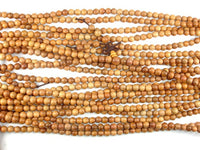 Taxus Chinensis Wood Beads, 6mm Round Beads-RainbowBeads
