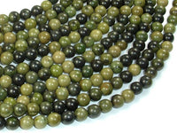 African Green Autumn Jasper Beads, 6mm (6.4mm)-RainbowBeads