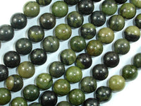 African Green Autumn Jasper Beads, 10mm (10.4mm)-RainbowBeads