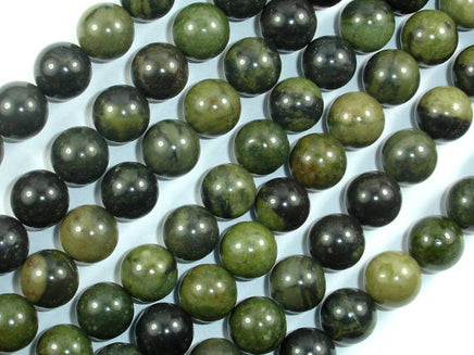 African Green Autumn Jasper Beads, 10mm (10.4mm)-RainbowBeads