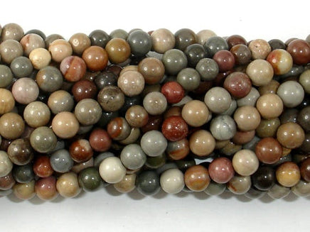 Polychrome Jasper, 4mm Round Bead-RainbowBeads