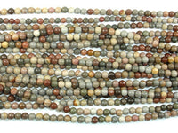 Polychrome Jasper, 4mm Round Bead-RainbowBeads