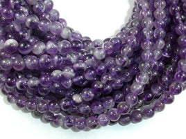 Amethyst Beads, Approx 5.5mm Round Beads-RainbowBeads