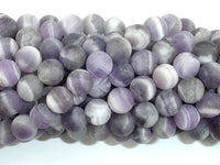 Matte Amethyst Beads, Matte Dog Tooth Amethyst, Round, 8mm-RainbowBeads