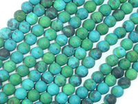 Matte Chrysocolla, 6mm, Round Beads-RainbowBeads