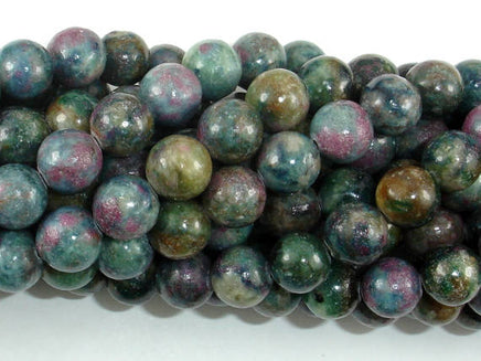 Ruby Apatite, Ruby in Kyanite, 10mm Round-RainbowBeads