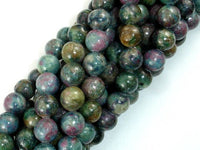 Ruby Apatite, Ruby in Kyanite, 10mm Round-RainbowBeads