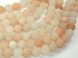 Matte Pink Aventurine Beads, 10mm Round Beads-RainbowBeads
