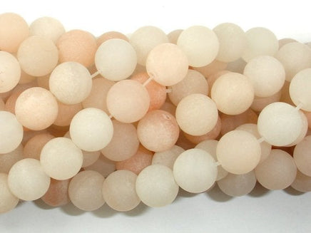 Matte Pink Aventurine Beads, 10mm Round Beads-RainbowBeads