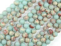 Matte Impression Jasper, 6mm Round Beads-RainbowBeads