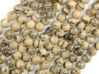 Feldspath Beads, Tiger Jasper Beads, 6mm-RainbowBeads