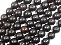 Black Sandalwood Beads, 10mm Round Beads-RainbowBeads