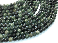 Green Rhodonite Beads, 6mm Round Beads-RainbowBeads