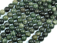 Green Rhodonite Beads, 8mm Round Beads-RainbowBeads