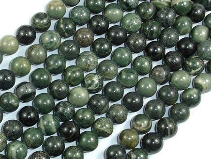 Green Rhodonite Beads, 8mm Round Beads-RainbowBeads