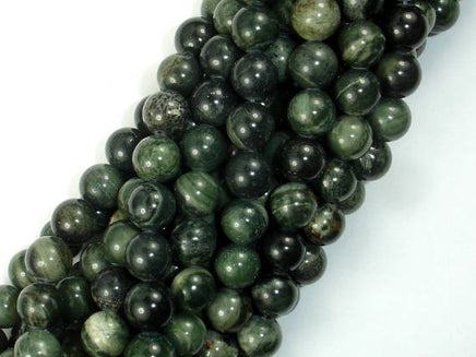 Green Rhodonite Beads, 8mm Round Beads-RainbowBeads