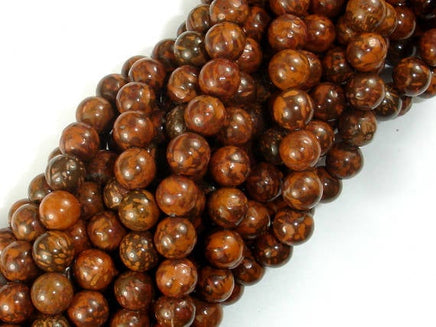 Firework Jasper, 6mm, Round Beads-RainbowBeads