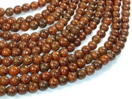 Firework Jasper, 6mm, Round Beads-RainbowBeads