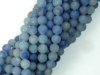 Matte Blue Aventurine Beads, Round, 6mm-RainbowBeads