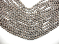 Matte Brown Snowflake Obsidian Beads, 8mm Round Beads-RainbowBeads