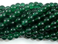 Jade Beads, Emerald, 8mm Round Beads-RainbowBeads