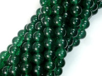 Jade Beads, Emerald, 8mm Round Beads-RainbowBeads