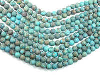 Matte Blue Calsilica Jasper Beads, 10mm, Round Beads-RainbowBeads