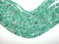 Frosted Matte Agate - Green, 6mm Round Beads-RainbowBeads