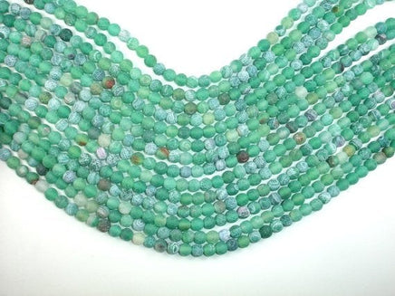 Frosted Matte Agate - Green, 6mm Round Beads-RainbowBeads