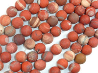 Matte Red Jasper Beads, 8mm, Round Beads-RainbowBeads
