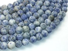 Matte Blue Spot Jasper Beads, 10mm Round Beads-RainbowBeads